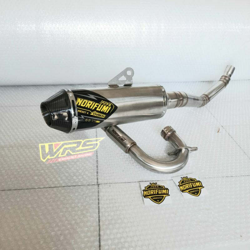 KNALPOT NORIFUMI ROCKET 4 KARBON KOMPETISI KLX DTRACKER BF CRF WR155