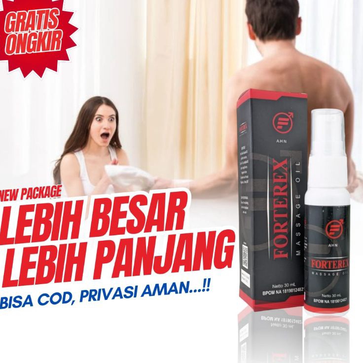 XG34448 FORTEREX MASSAGE OIL 1 ORIGINAL penambah UK siotong BPOM