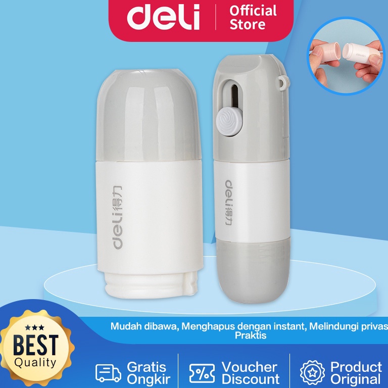 

IDJ813 BAYAR DITEMPAT Deli Roller Stamp Stempel Pelindung Data 2 in 1 Dengan Cutter Penghapus Nama Alamat Resi JQ12X