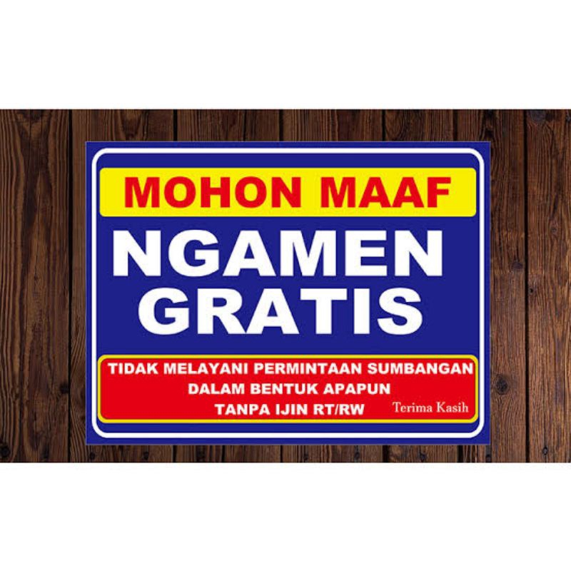 stiker ngamen gratis ukuran jumbo sticker jumbo ngamen gratis dilarang ngamen