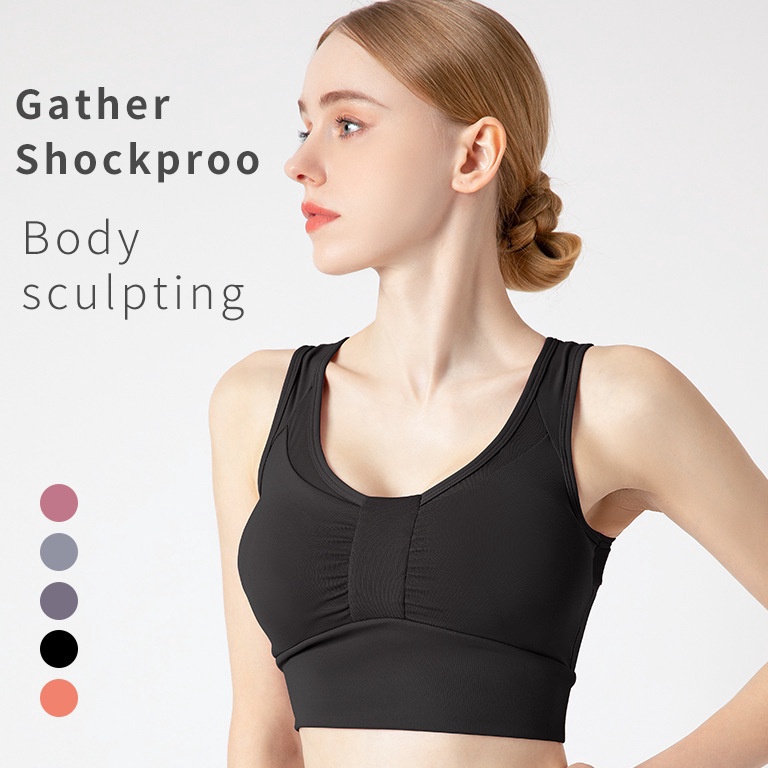 Stok Terbatas Lulu Lemon Sport Bra Wanita Push Up Seamless YF45