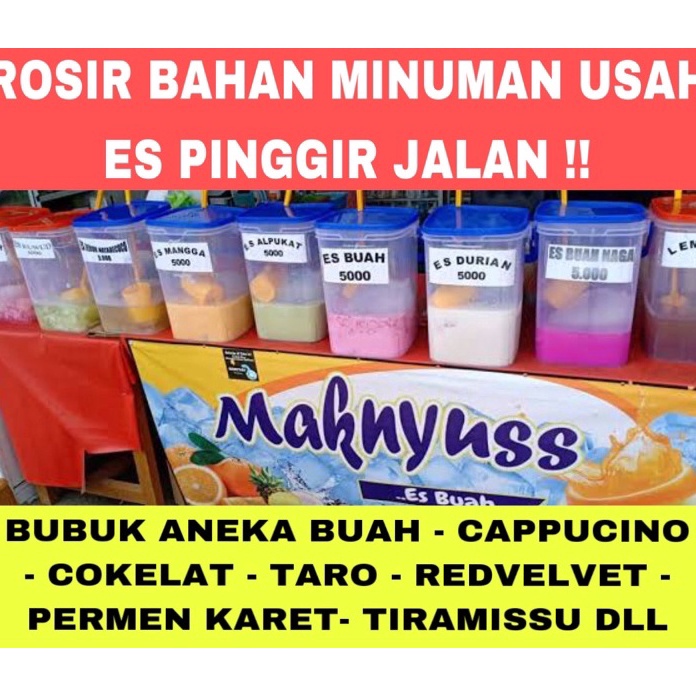 

99 BRANDS FESTIVAL Bubuk Minuman 1kg Usaha Es Pinggir jalan Es ember es kobok Bubuk Buah Alpukat Mangga Leci strawberry Cappucino Taro redvelvet Bubble Gum Milo cokelat