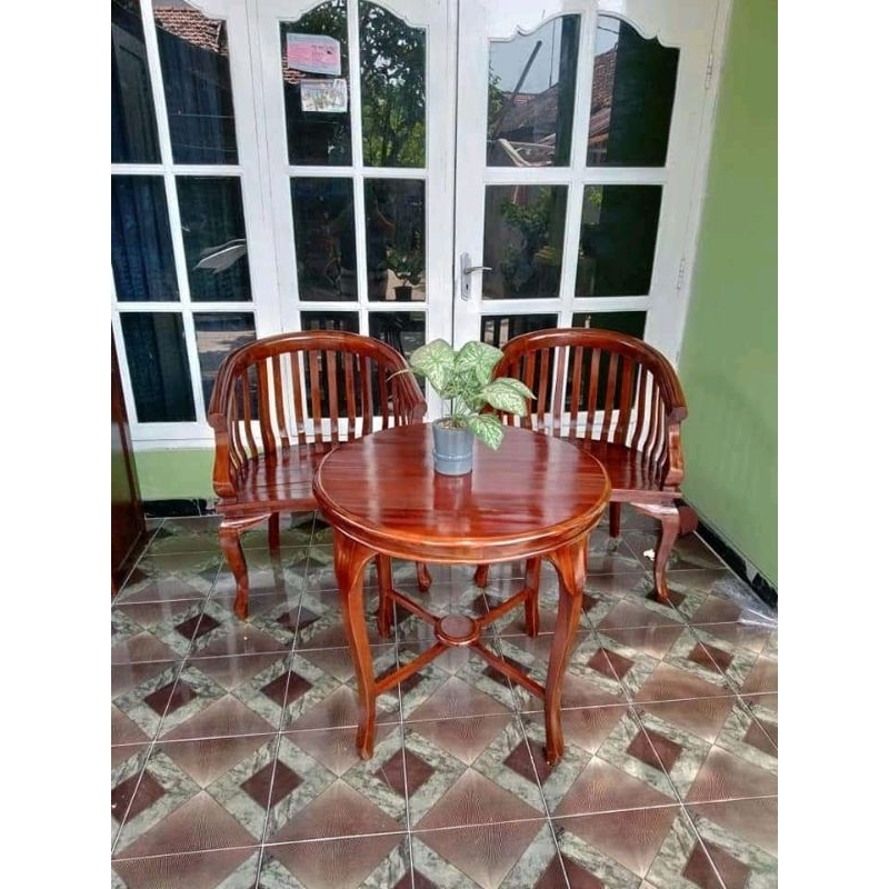 Kursi Teras betawi Kursi 2 + Meja 1 Kayu Jati Kursi Teras Betawi Kayu Jati Kursi Teras Jati Kursi Te