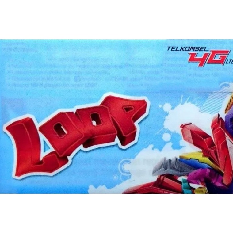 MURAH KARTU LOOP COVER BIRU TELKOMSEL PAKET 1 SMS