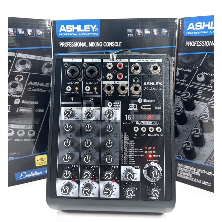 mixer ashley 4 channel original ashley evolution 4 bluetooth usb - DSP