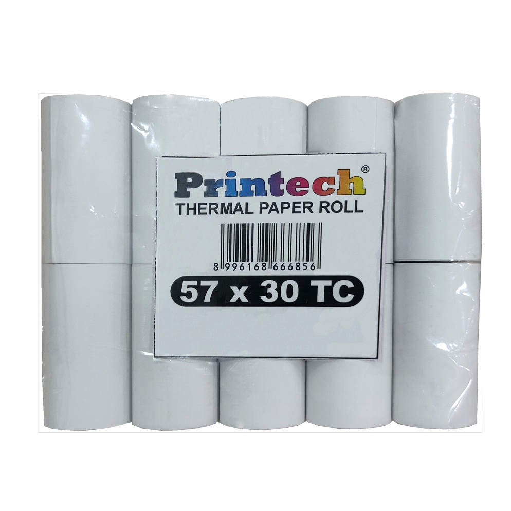 

PDP227 PRINTECH Kertas Thermal Kasir 57x3 Coreless Tanpa Bungkus 1 Roll 32TB