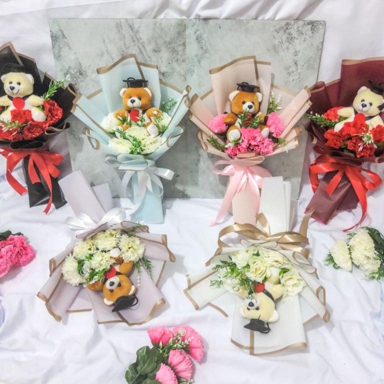 KOY156 Realpct RAINBOW FLORIST Buket Bunga  Buket Bunga Wisuda  Buket Bunga Palsu  Buket  Buket Pals