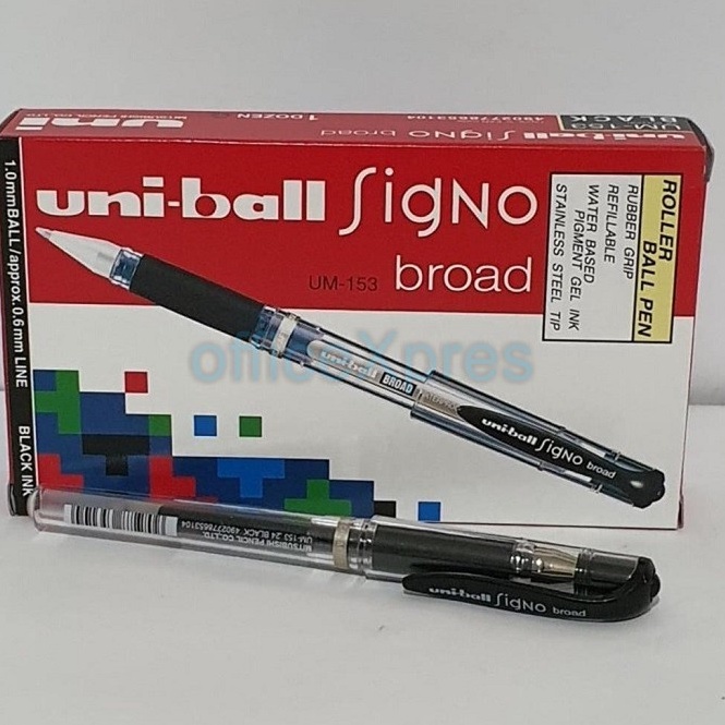 

CAF275 1212 MALL Pulpen Gel UniBall Signo Broad UM153 Pen UniBall pigment ink 1mm Ballpoint Signo Broad