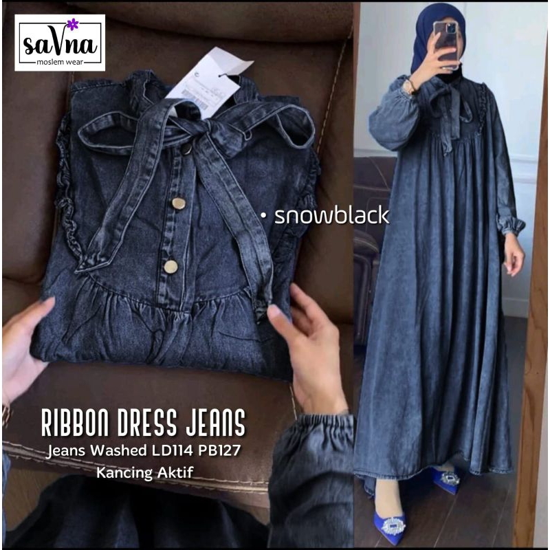RIBBON DRESS JEANS