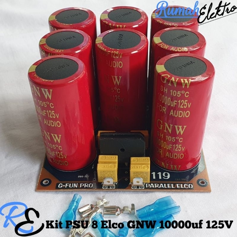 KIT PSU 8 ELCO GNW 10000uf 125V