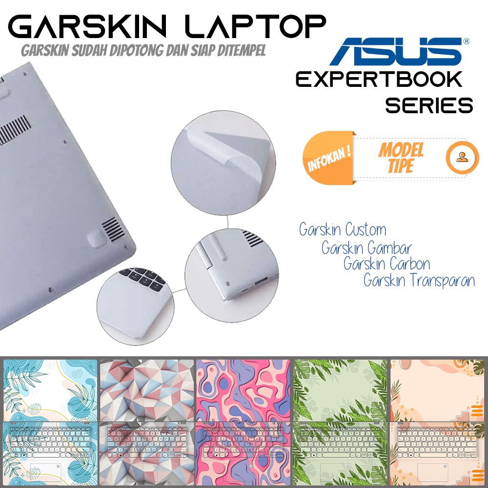 Garskin Laptop ASUS ExpertBook | Garskin Laptop FullBody | Skin Laptop Protector | Garskin Transpara