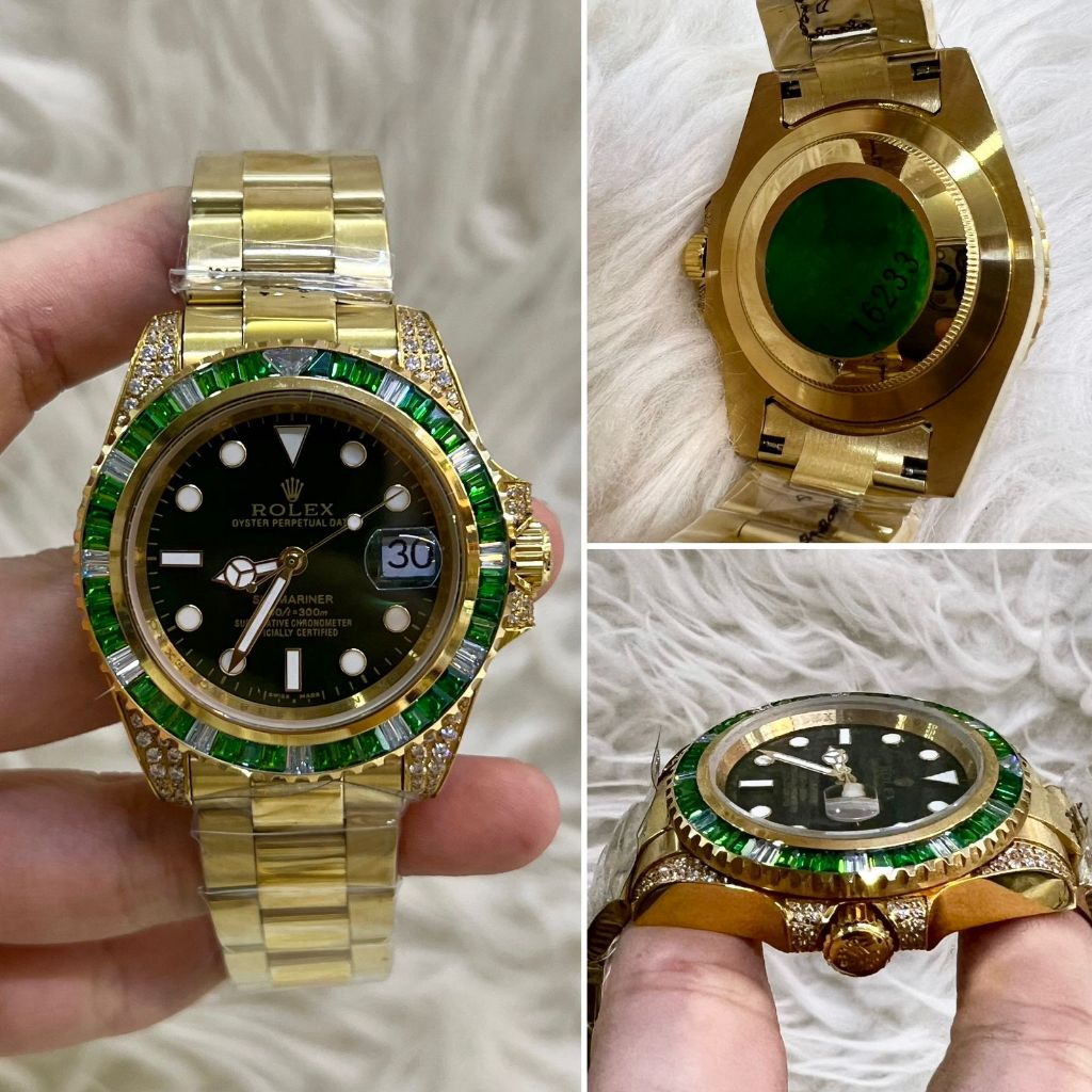 [ Jam ROLEX ] JAM TANGAN ROLEX AUTOMATIC FASHION DIAMOND - Jam Tangan Rolex Submariner Gold Green