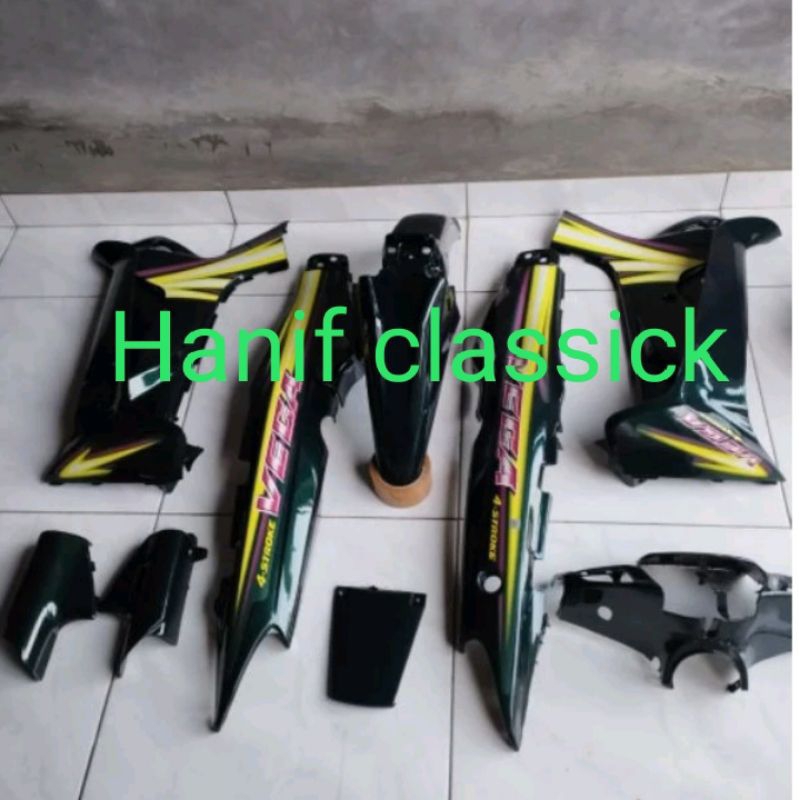 Cover bodi vega lama full halus warna hijau botol