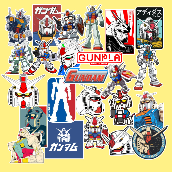 

Stiker Pack Anime Gundam RX78 Keren Aesthetic HP Laptop Tab Notebook (24 pcs)
