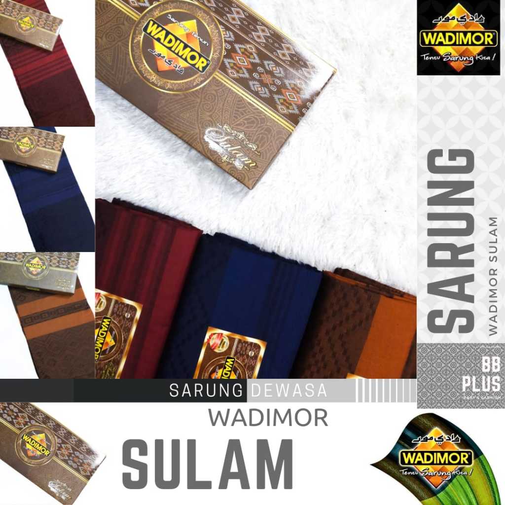 Sarung Pria Dewasa - Wadimor HORIZON SULAM - Kain Sarung Tenun Tradisional Songket Premium