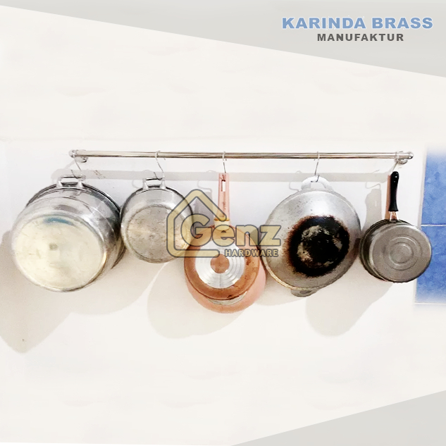 Tempat Gantungan Panci Dapur Rak Makanan Minimalis Tempel Dinding