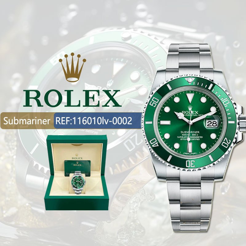 [COD](100% asli)Original Rolex Submariner Jam tangan rolex pria m116610lv-0002 Automatic 18CT Gold Bahan Teflon 41mm Luminous hands Oystersteel SUPER GRADE AAA