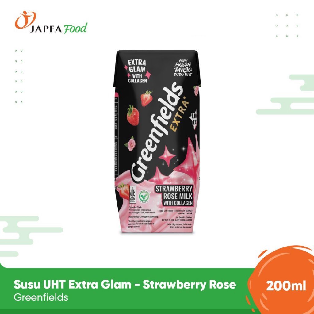 

Greenfields Susu UHT Extra Glam - Strawberry Rose 200ml - 100% Fresh Milk dari Greenfields Farm