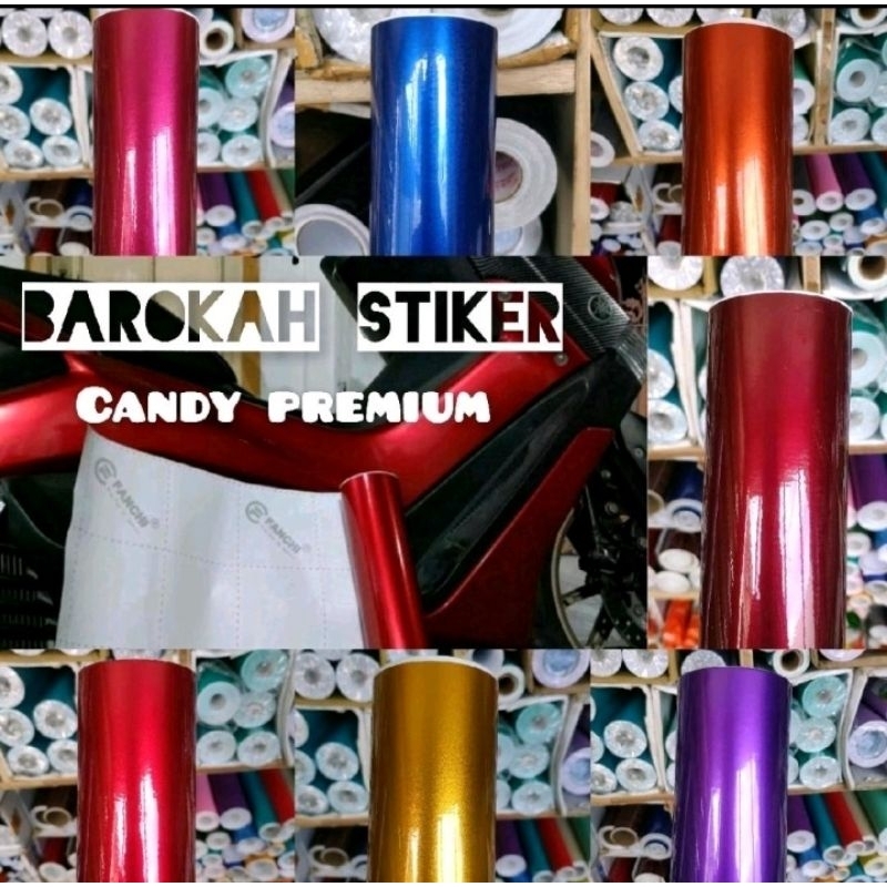 Stiker Motor Metalic Candy Fanchi Premium Best Seller Merah Candy Biru Candy Ungu Candy
