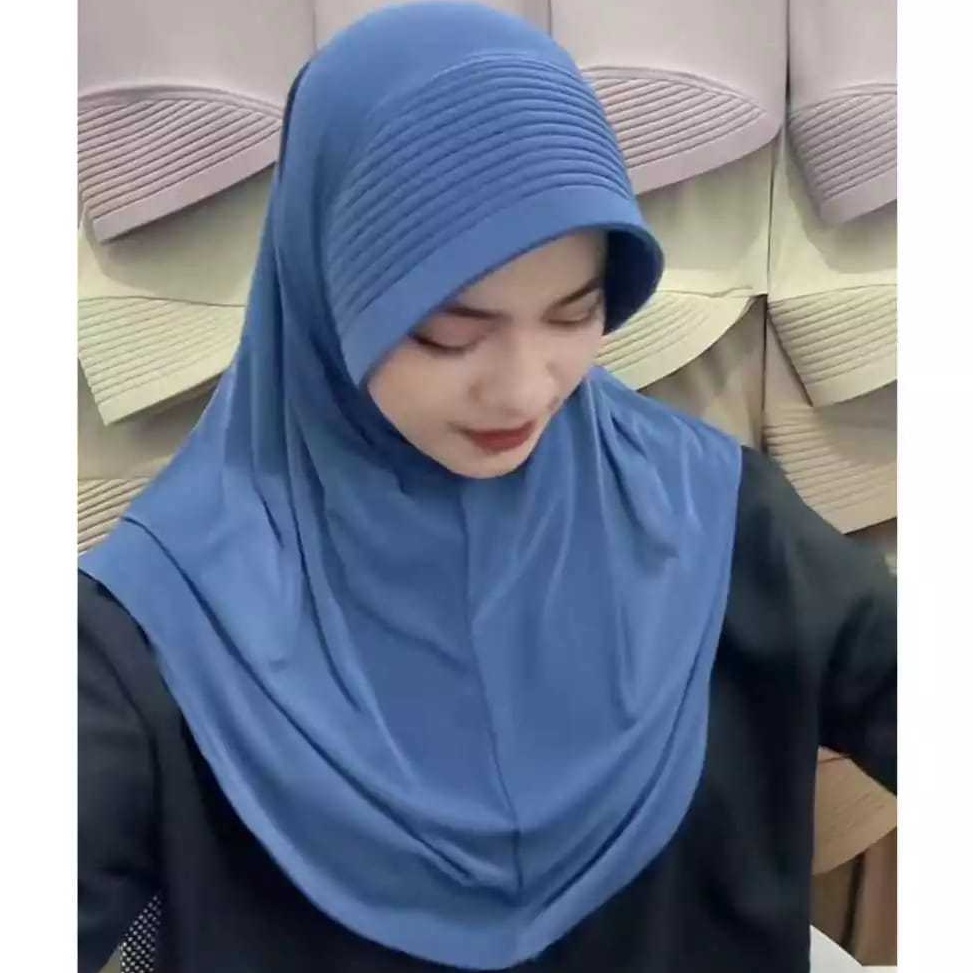 JHT513 flashsale Hijab Bergo Pet Tebal Jersey Size M  Bergo Sport Pet Tebal  Bergo Pet Lebar