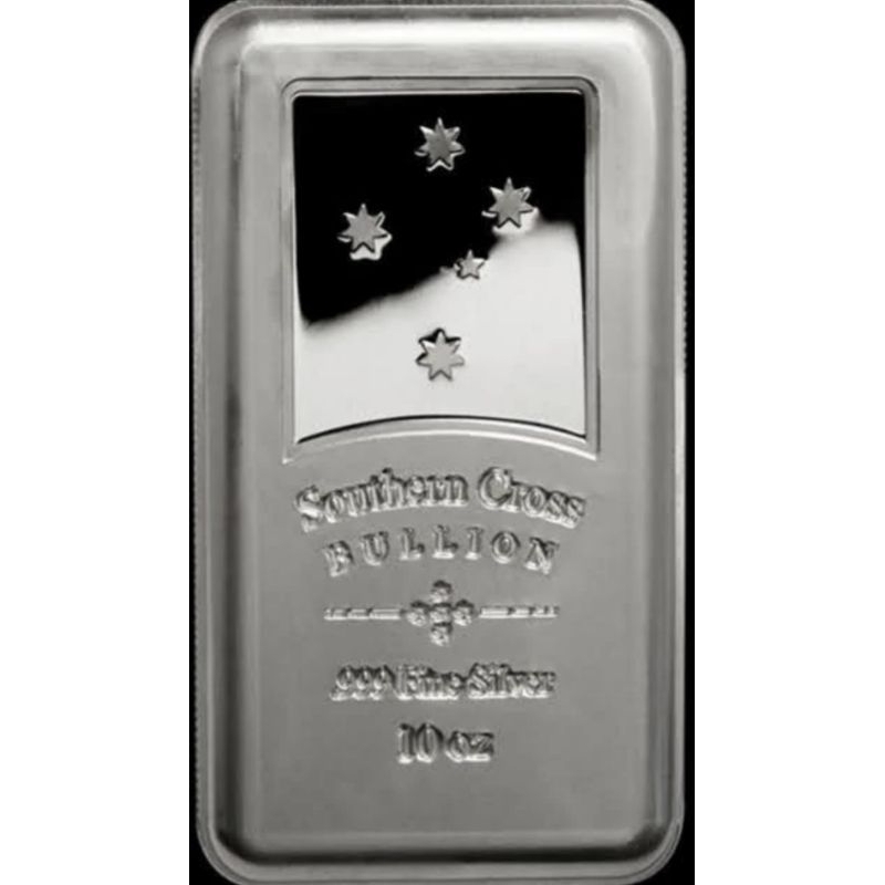 Perak Silver Batangan Geiger Southern Cross Bullion 10 oz