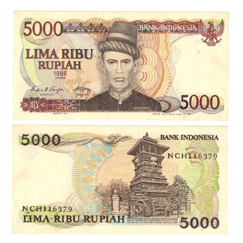 Uang Kuno 5000 Rupiah Seri Teuku Umar