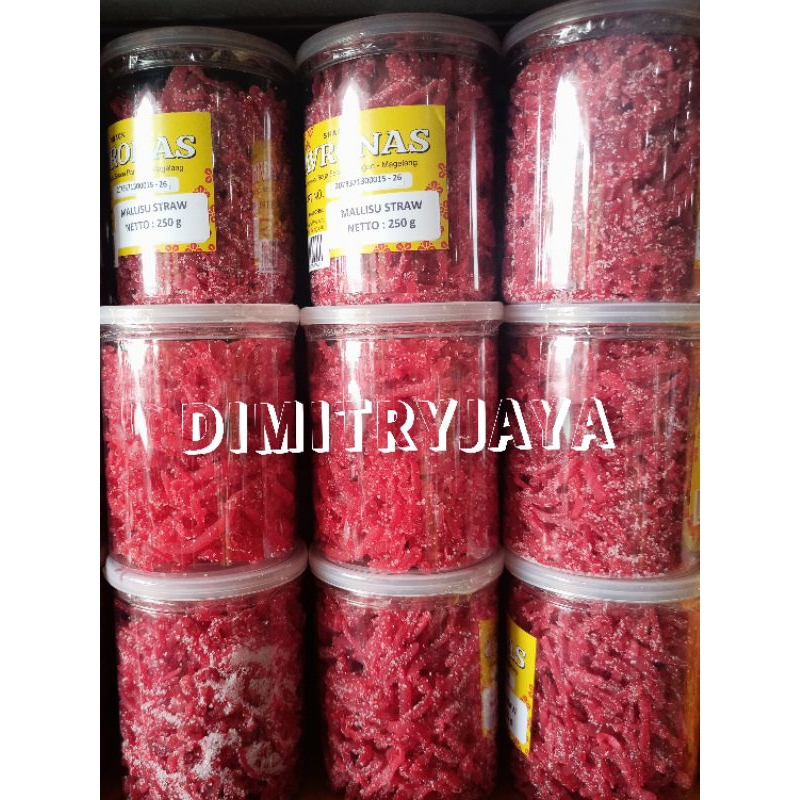 

Mallisu Strawberry Davronas 250 gram Toples / Oleh Oleh Magelang Temanggung Wonosobo Yogyakarta / Keripik Kerupuk Cemilan Snack