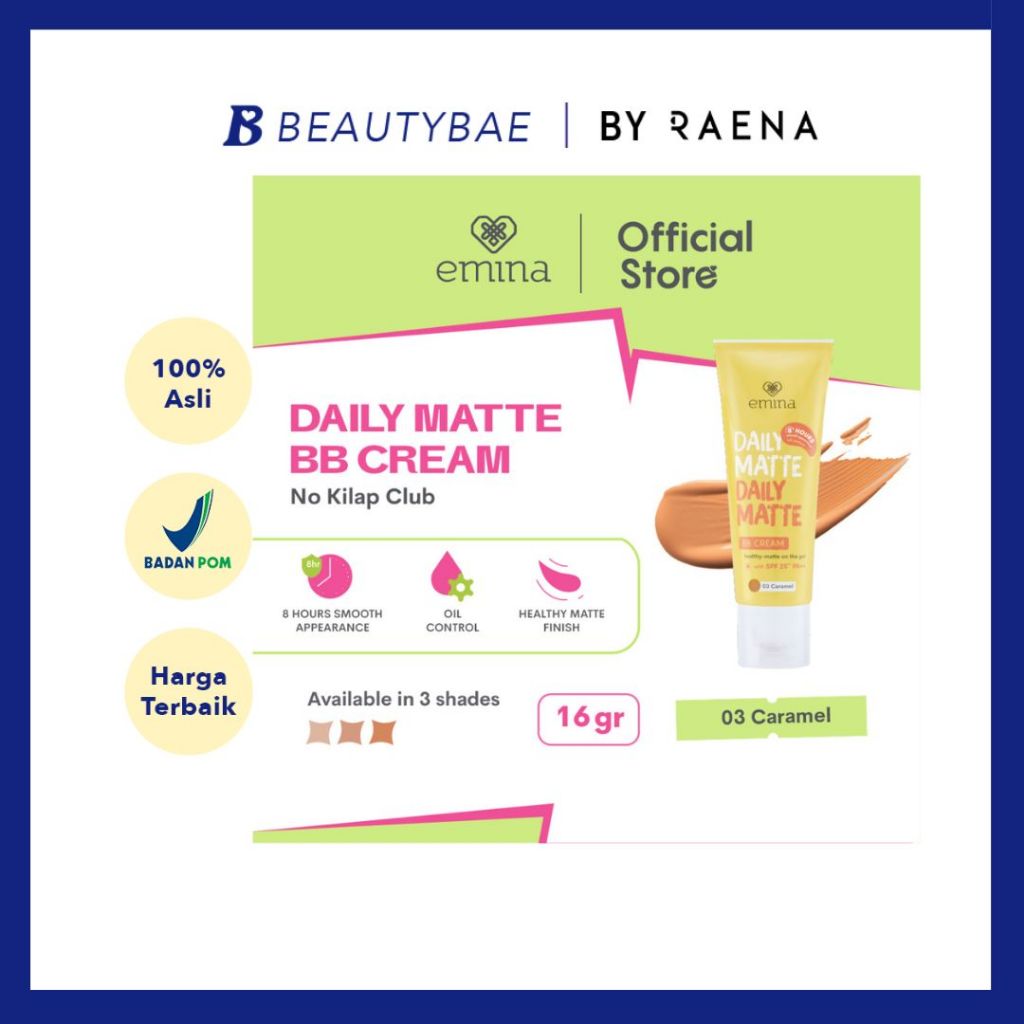 EMINA Daily Matte BB Cream - 03 Caramel | 16 gr