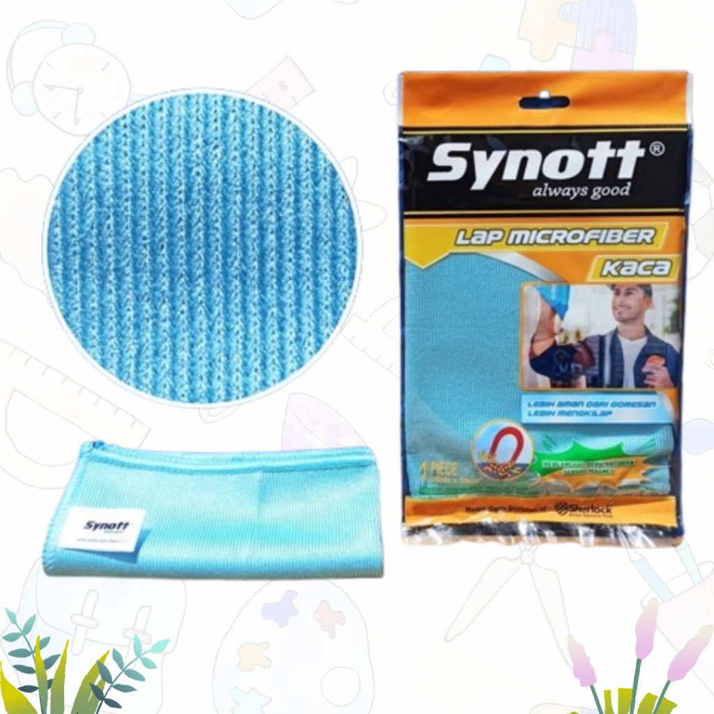Kain Lap Microfiber Synott / Kain Lap Kaca Glass Super Kilap Aman Gores & Baret