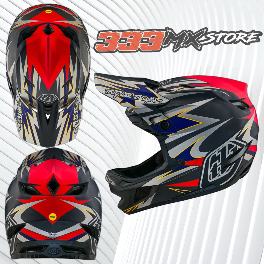 Helm TLD D4 Carbon Inferno Gray Helmet Sepeda TLD D4 Carbon Original