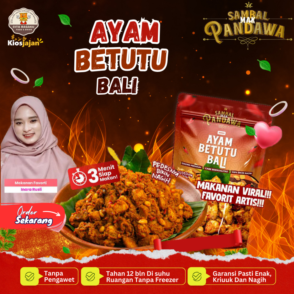 

Sambal Mak Pandawa - Ayam Betutu Bali 100gr - HALAL