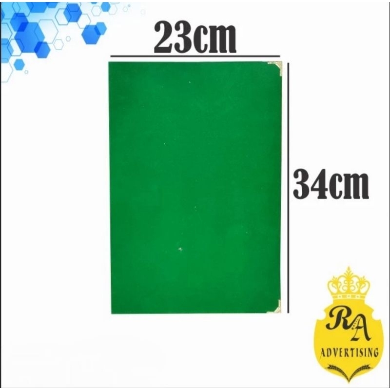 

map bludru ukuran F4/folio, map upacara, map sertifikat