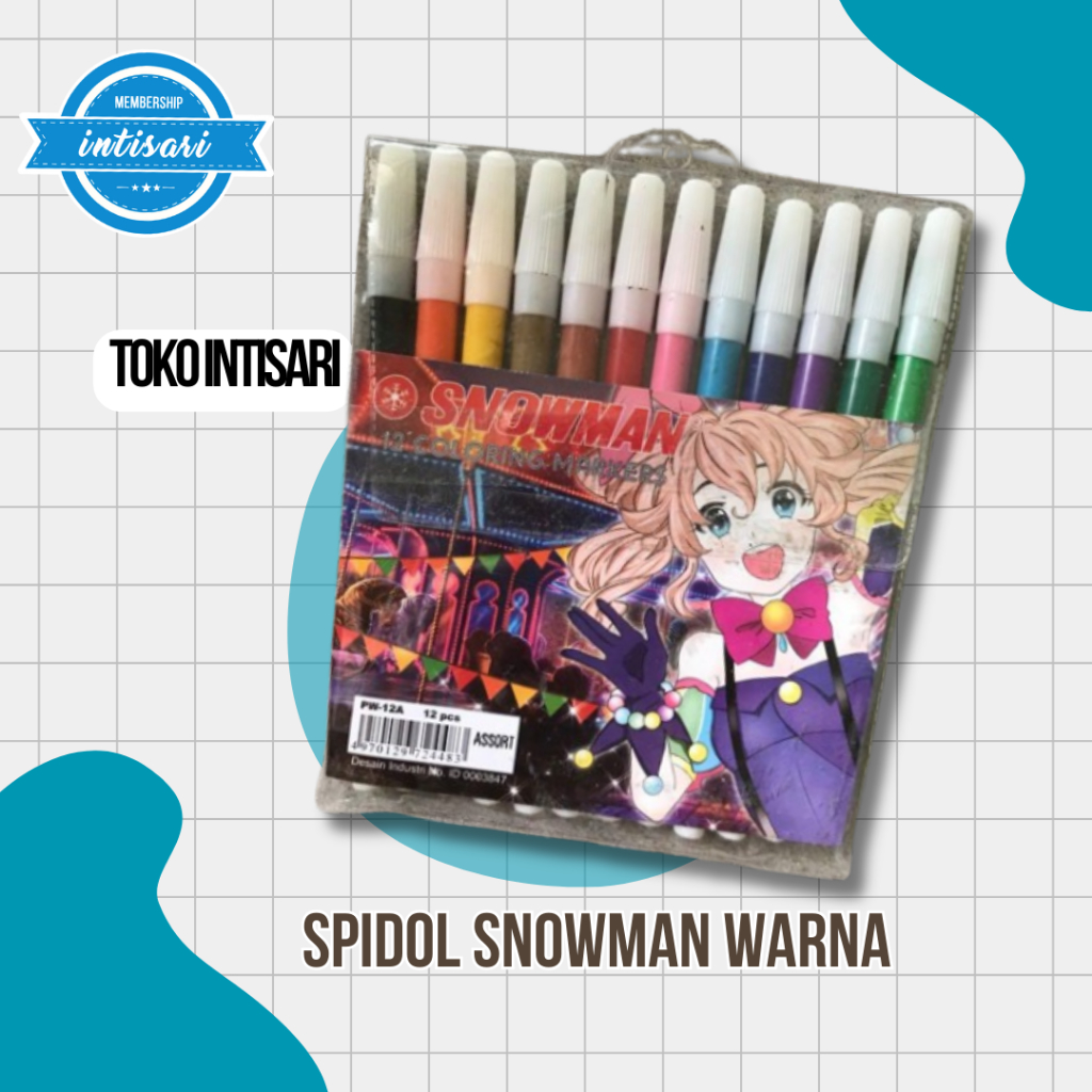 

Spidol Snowman Kecil Warna - (1 LUSIN)