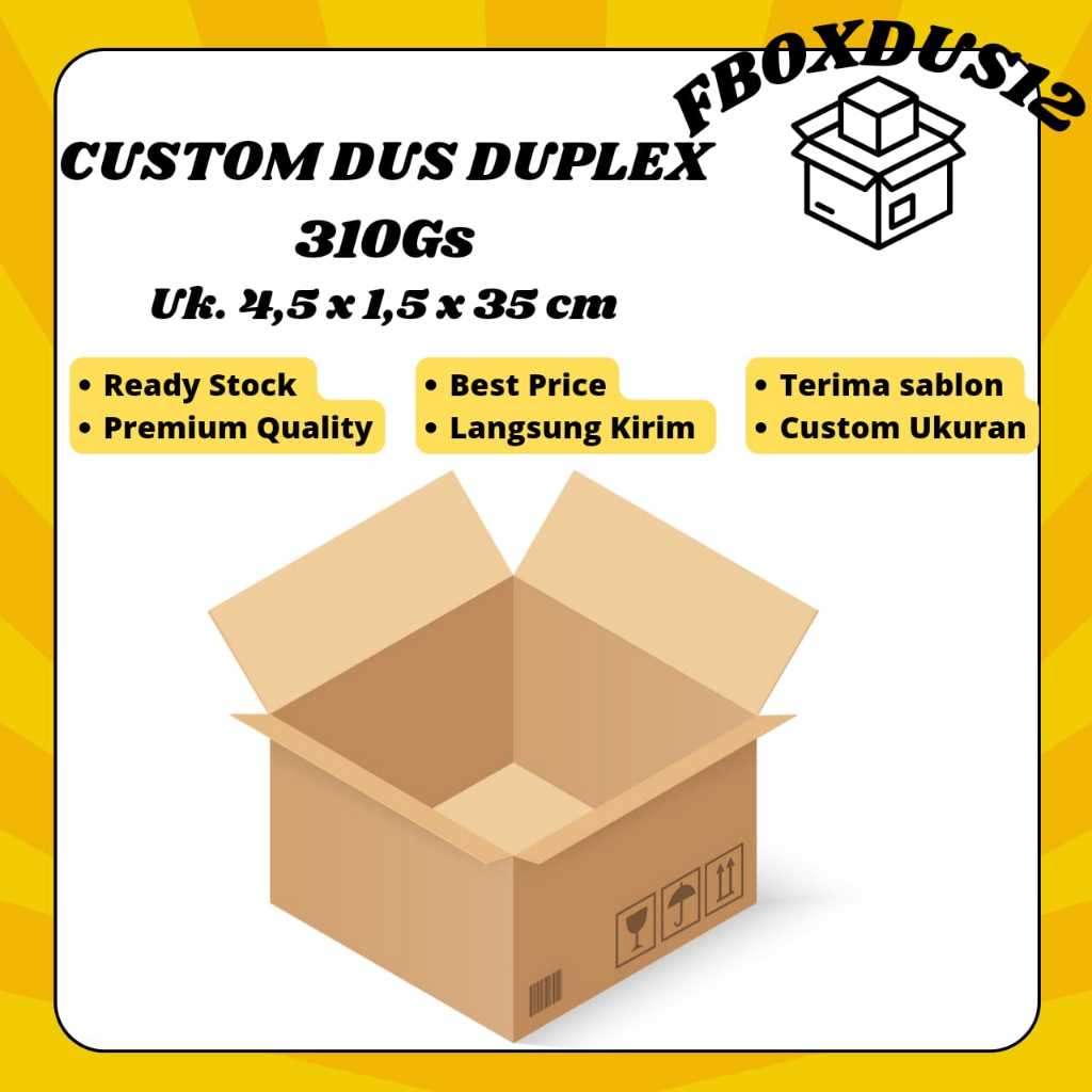 

Custom Dus Duplex 310gsm tutup full atas bawah Uk. 4,5x1,5x3,5cm Sablon Full Color