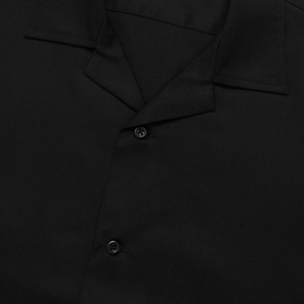 Screamous Kemeja Shortsleeve Shirt Open Collar SADE BLACK