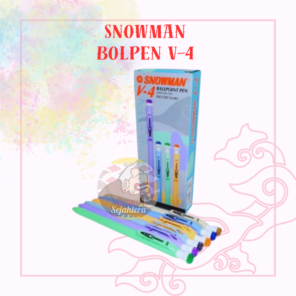 

[PCS] PULPEN / BOLPEN SNOWMAN V-4 0.6 MM HITAM*