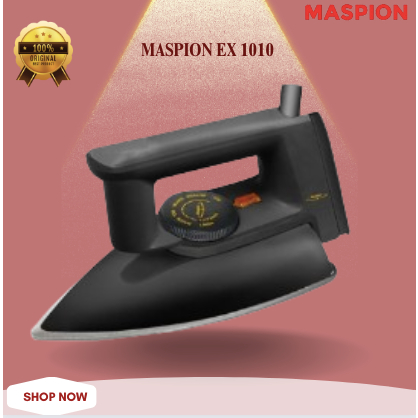MASPION SETRIKA EX 1010 HITAM SETRIKA LISTRIK/EX1010/EX-1010/EX 1010/MASPION SETRIKA LISTRIK MURAH