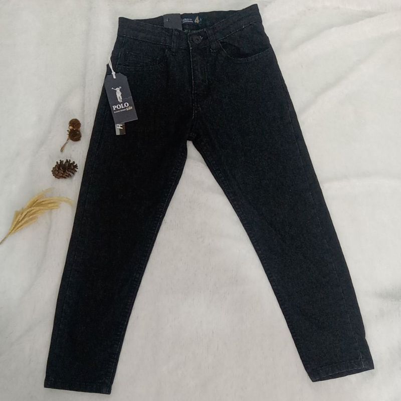 POLO RALPH HOUSE KIDS Celana Panjang Denim  Hitam Polos