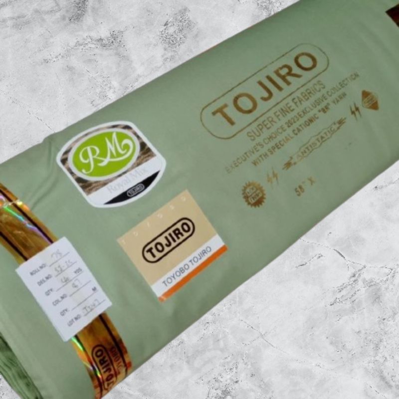 KAIN TOYOBO Sage Green Viral KAIN KATUN TOYOBO Tojiro TERBAGUS ROYAL 100% ASLI COTTON KUALITAS PREMI