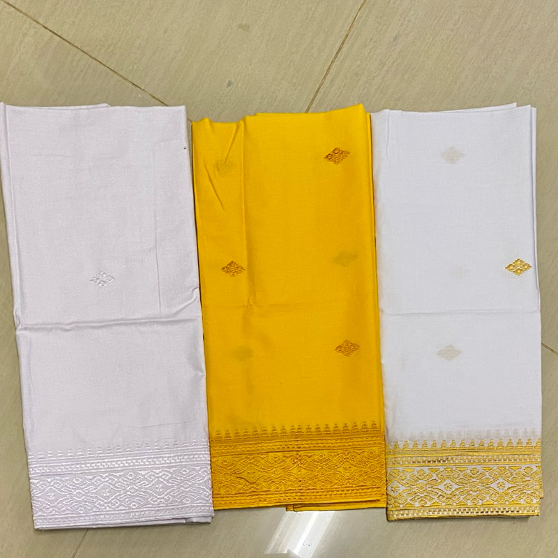 Saput Kampuh Putih Kuning Bordir | Pakaian Adat Bali Pria Cowok Murah