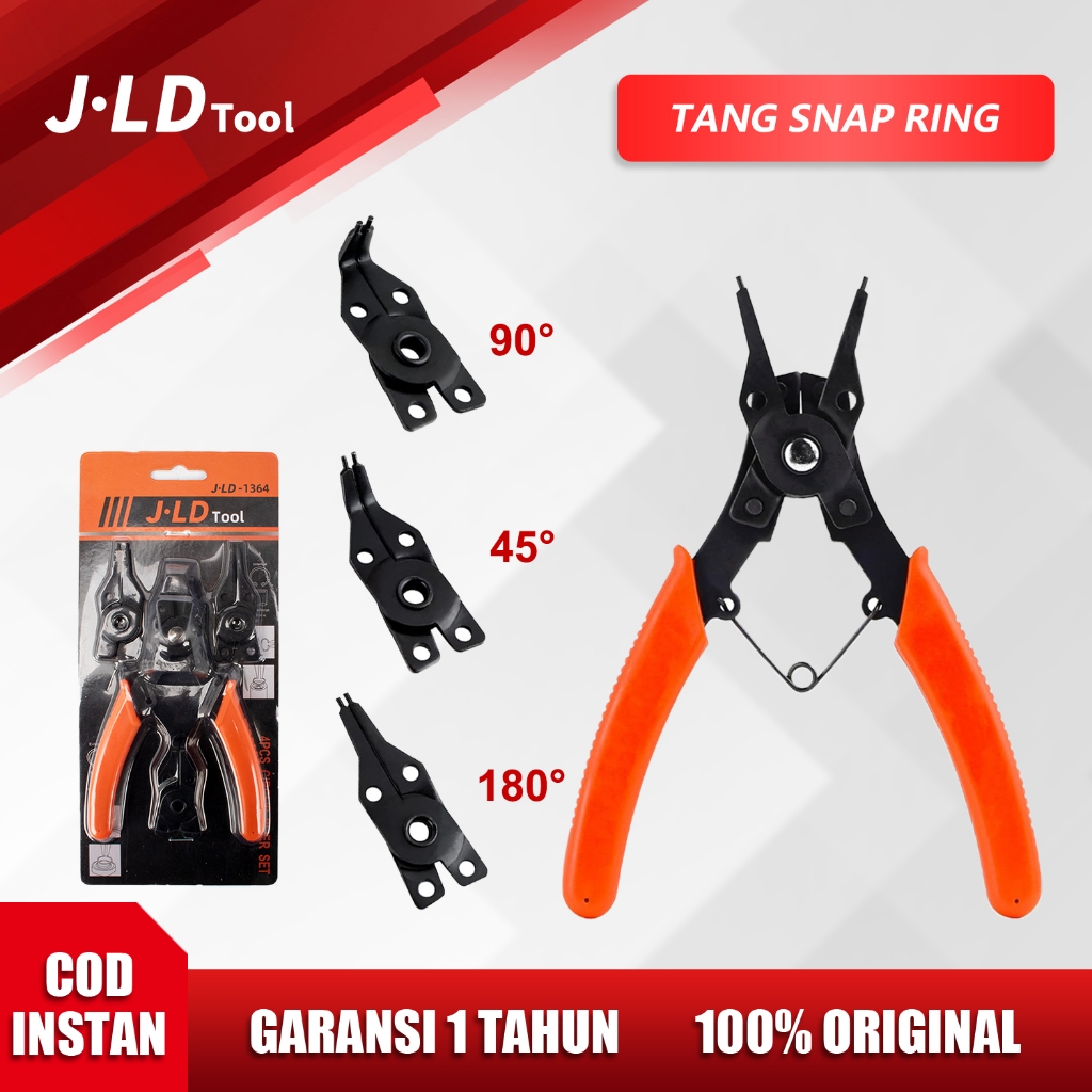JLD Tang Snap Ring 4 in 1 Plier Snapring Circlip Alat Pasang Ring - Snap Ring Plier Set tang snap ri