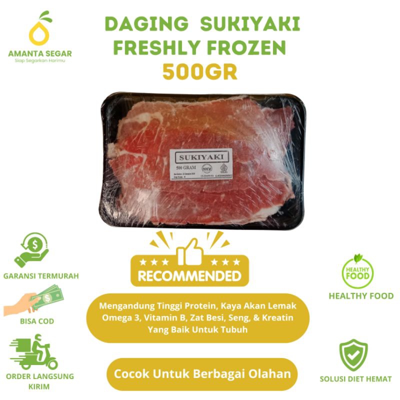 

Daging Sapi Sukiyaki Beef Slice 500 gram