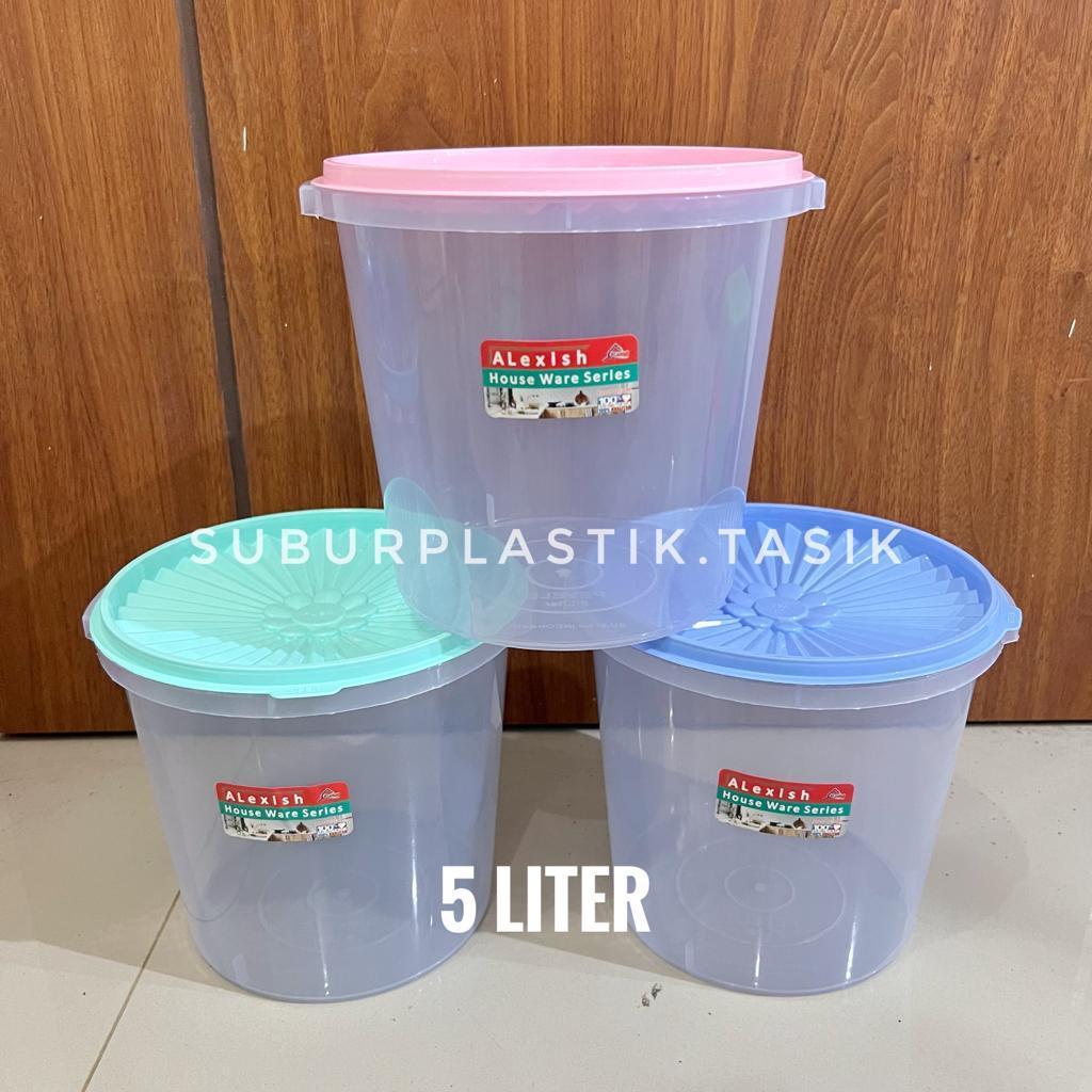 (6pcs) Toples Alexish Peyele 5 LITER | Toples Makanan | Toples Kerupuk Rempeyek / peyek