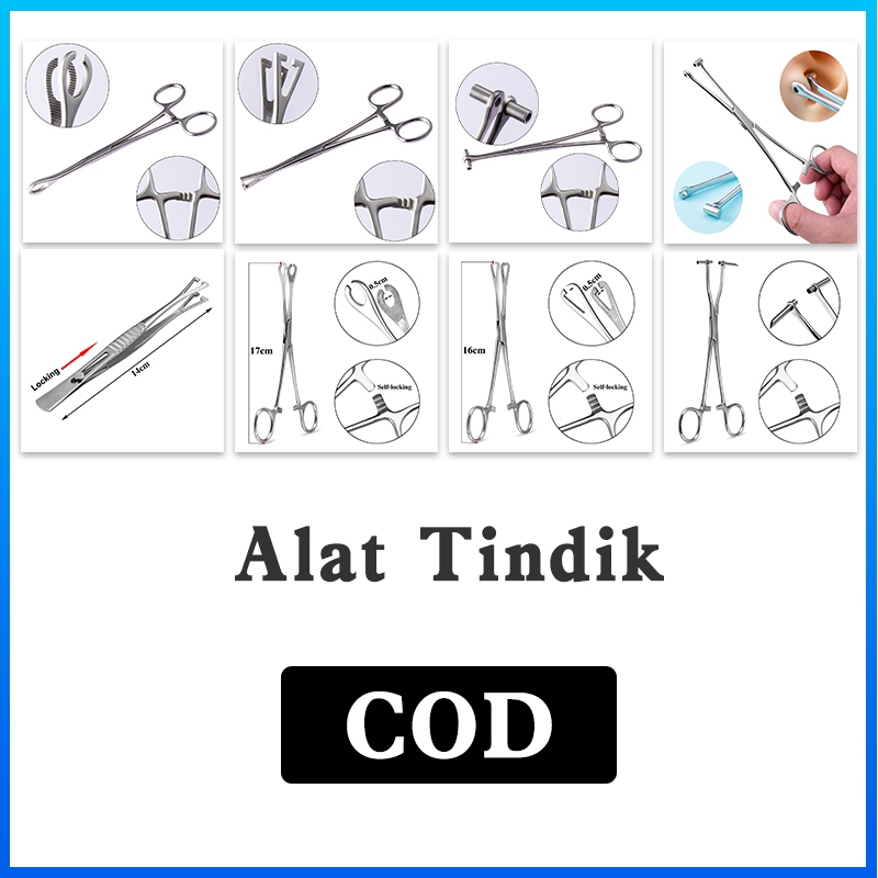 （COD）Alat Tindik Stainless Tang Penjepit Anting/Tindik Bibir/Anting Pusar/Anting Hidung