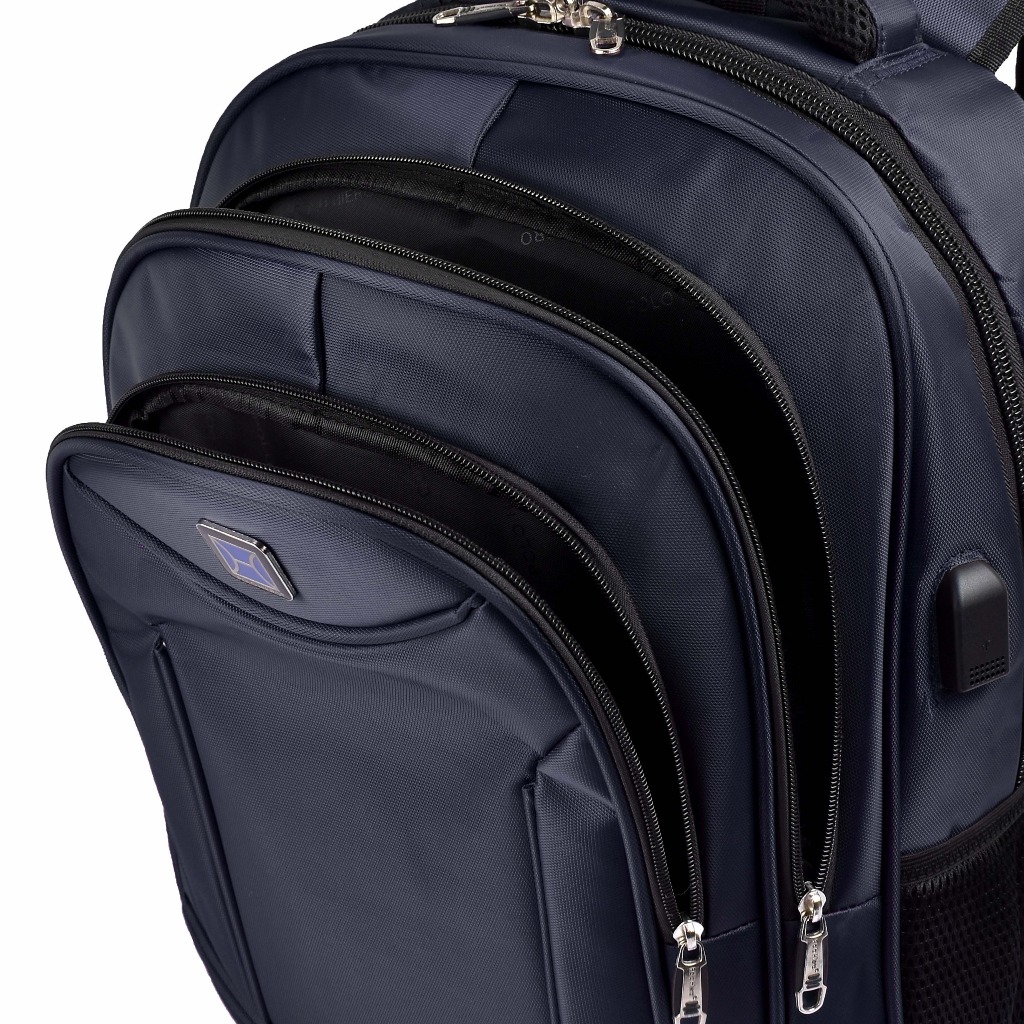 original new tas backpack ransel polo hiero 4866 [free kabel usb,free rain cover,free gembok kunci]