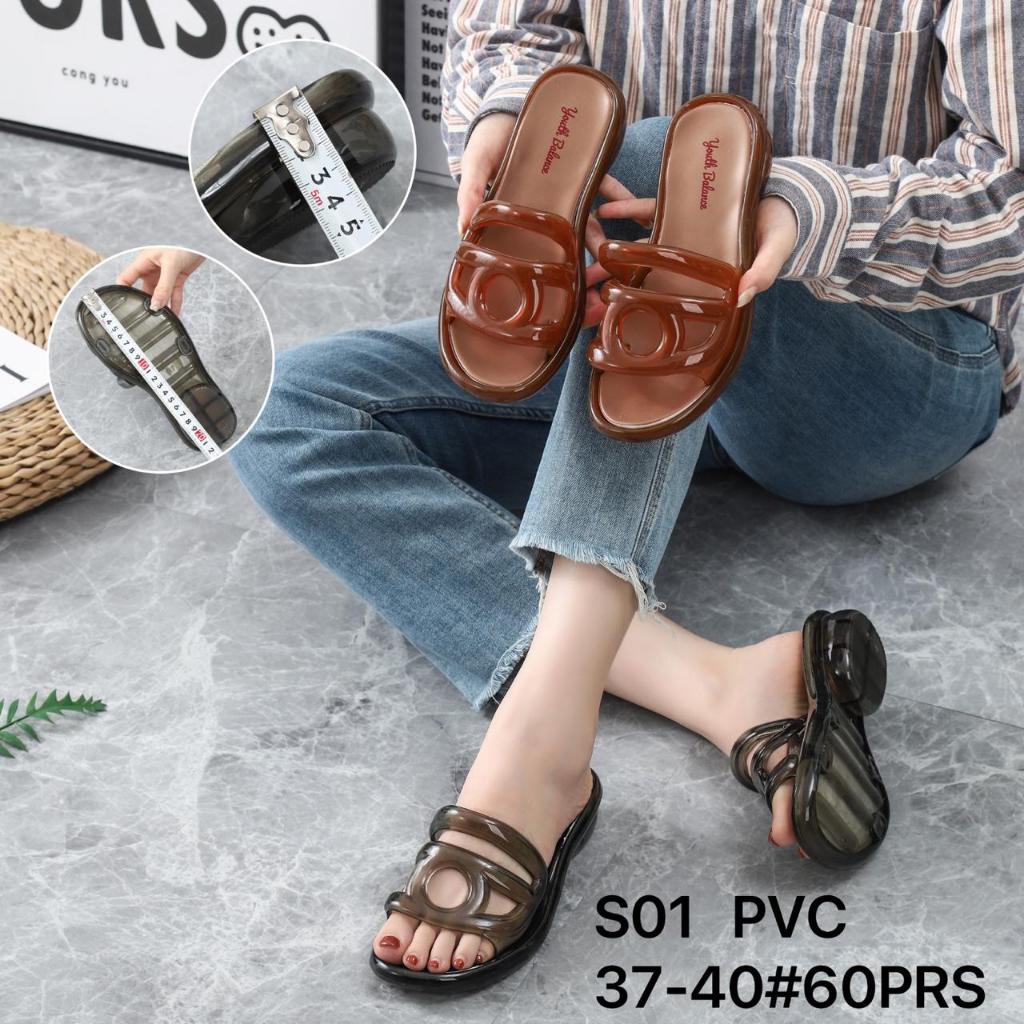 Sandal Hak Wanita Jelly Rubber Import Youth Balance S01