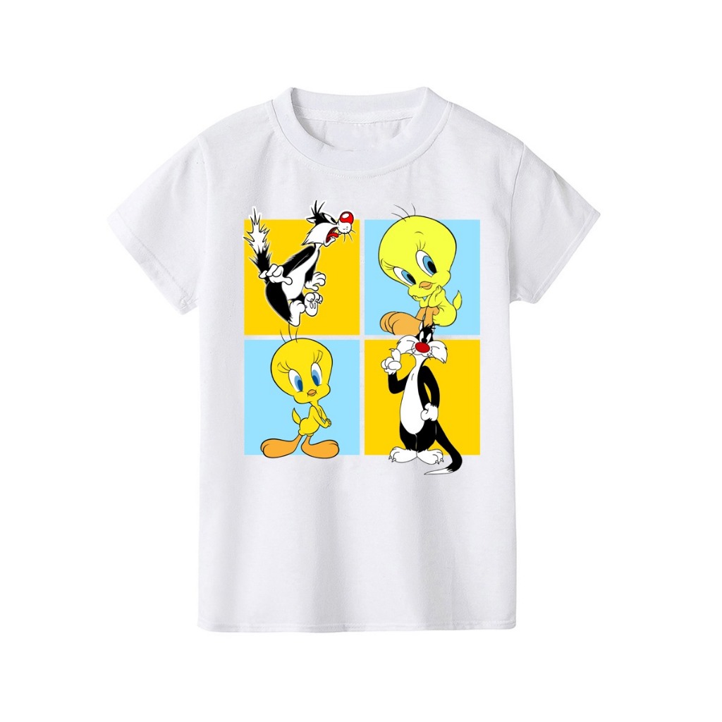 SALLVAN_KAOS KEKINIAN BEBEK TWEETY LONEY TUNES 4 KOTAK