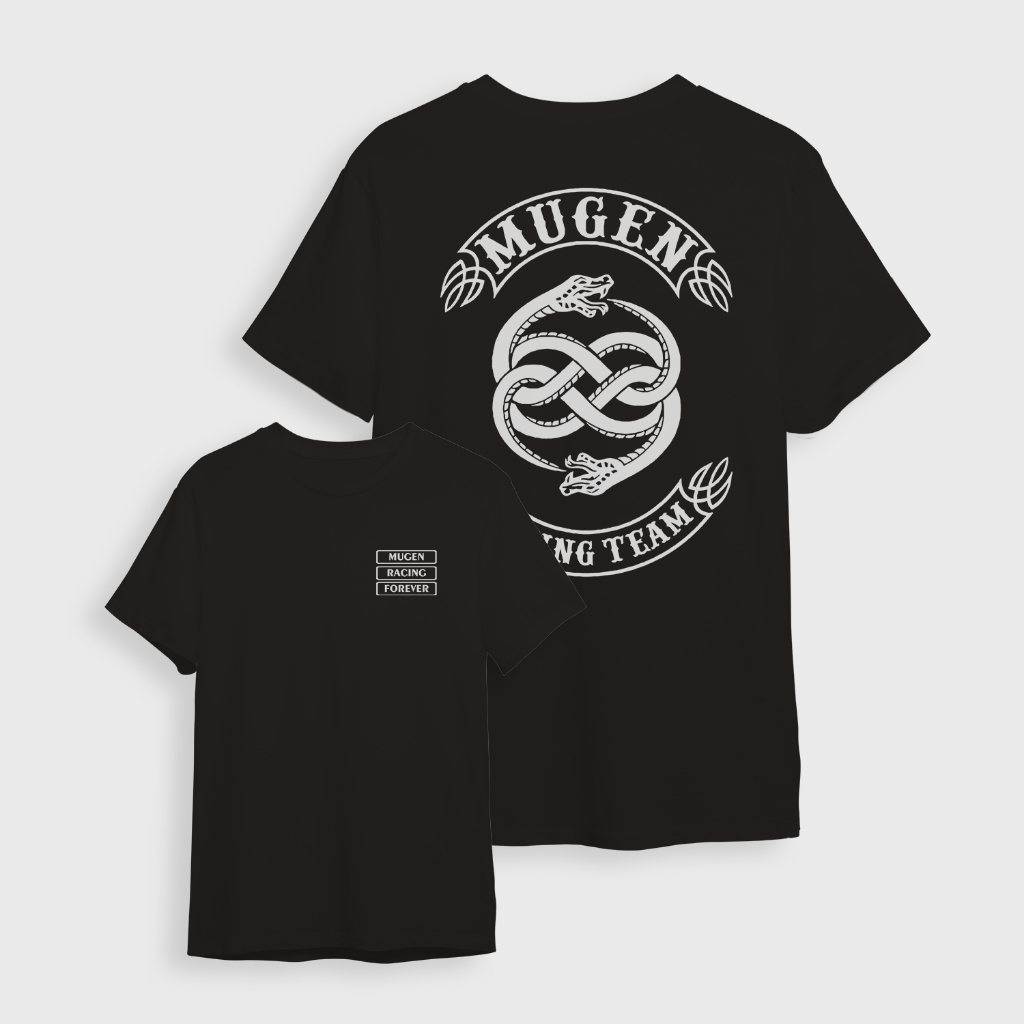 Tshirt Kaos Pria MUGEN RACING TEAM High and Low Hitam Combed 30s