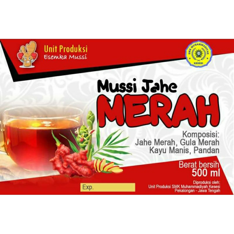 

Jahe merah mussi