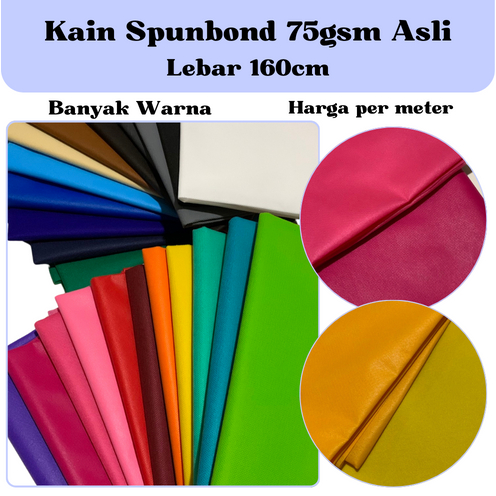 Kain Spunbond 75gsm Lebar 160cm Meteran utk Greenscreen / Background Green Screen Buket SPUNBOND